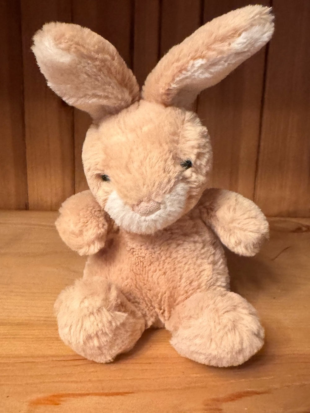 Rare retired Jellycat little poppet honey & cream rabbit plush toy 6”